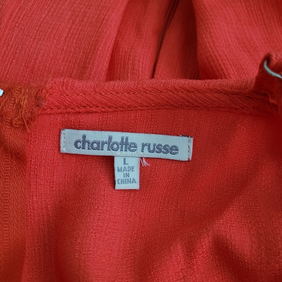 Charlotte Russe Dress in Red Orange Color size Large - Picture 4 of 6